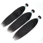 Kinky Straight Human Hair Bundles 8-30 Inch Hair Weave Remy Hair Extensions Yaki Straight Hair 1/3/4 Bundles Wholesale Vendor