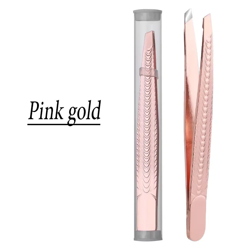 Professional tweezers are specially used in beauty salons to pick up eyebrows, face, eyelashes, hair removal and makeup tools