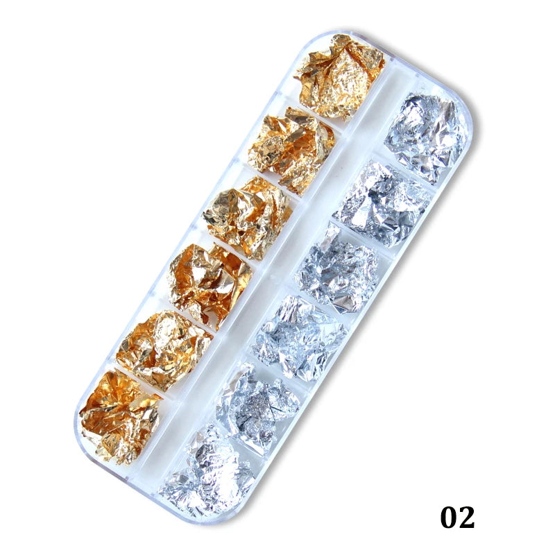 Holographic Sweet Love Heart Nail Art Glitter Sequins Shining Laser Fluorescence Star Butterfly 3D Nails Decorations Accessories