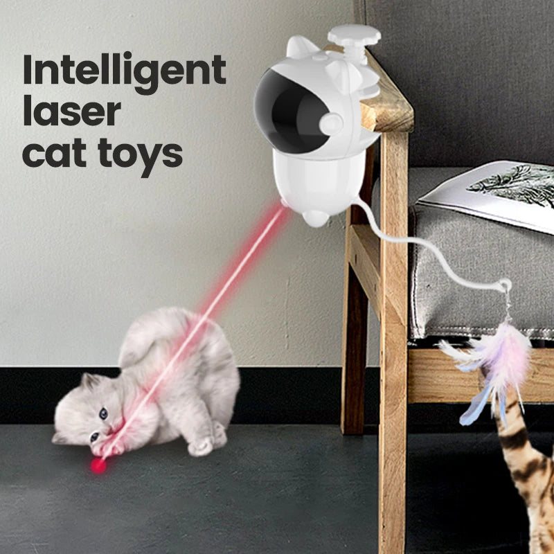 Interactive Smart Cat Toy, LED Laser Indoor Pet Toy Accessories (Suitable for Cats and Dogs), Automatic Cat Toy