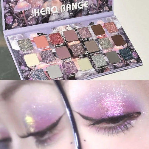 21-Color Chameleon Flashing Eyeshadow Palette Cold Moon Multi-functional Matte Shimmer Glitter Pigments Long-lasting Makeup