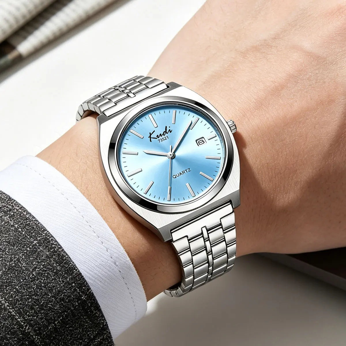 Fashion business men and women quartz watches calendar scale simple classic watches casual party gift watches