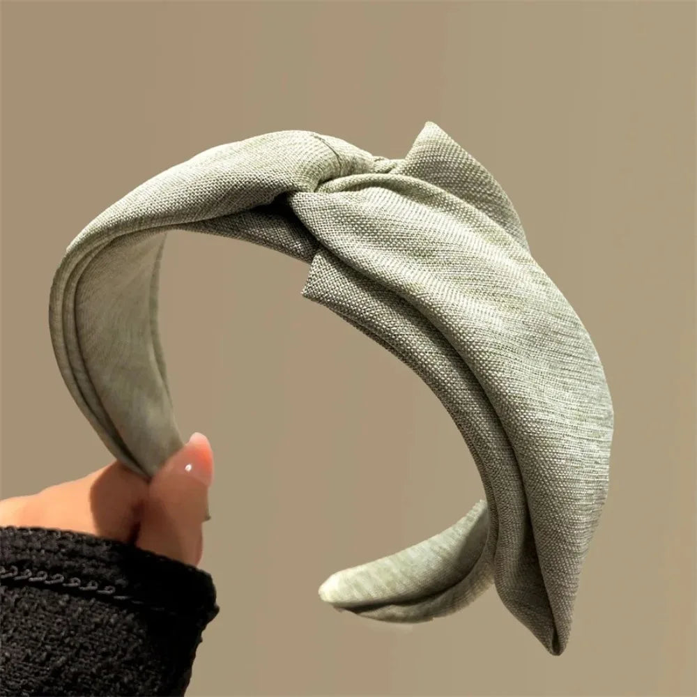Korean Style Knit Headband Soft Knitting Cotton Makeup Hair Hoop Crumpled Texture Wide Bezel Ladies Hair Accessories