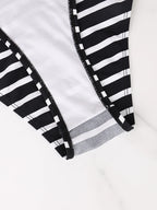 Two Piece Set Triangle Bandage Female Beachwear Summer Sexy Black And White Striped Bikini Swimsuit Beach Women's Style Bikini