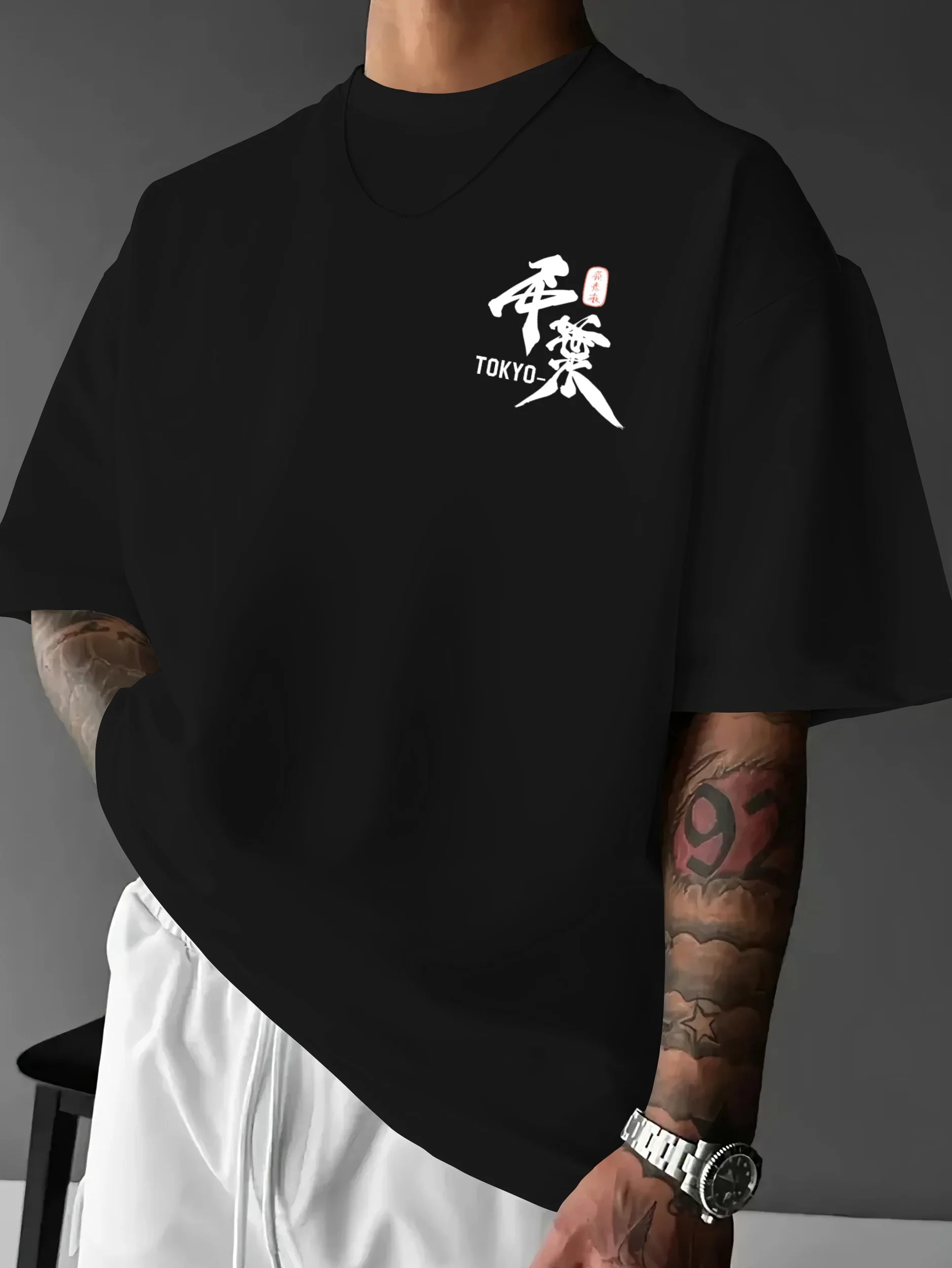 Anime Samurai Tokyo Warrior 100% Cotton Men Women Summer-Autumn Daily Sport Outdoor Leisure Loose Short-Sleeve Street TShirt Top
