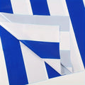 Blue and White Striped Disposable Plastic Tablecloths, Waterproof Tablecloths for Party, Banquet, and Holiday Picnics