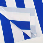 Blue and White Striped Disposable Plastic Tablecloths, Waterproof Tablecloths for Party, Banquet, and Holiday Picnics