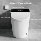 Smart Toilet with Elongated Heated Seat, Auto Flush, Manual Soft-Close Seat & Lid, Night Light, Electric Tankless,Customized
