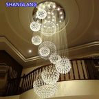 Crystal Ball Led Ceiling Chandelier Modern Pendant Lights Design Large Suspension Luminaire Luxury Hanging Lamp For Living Room