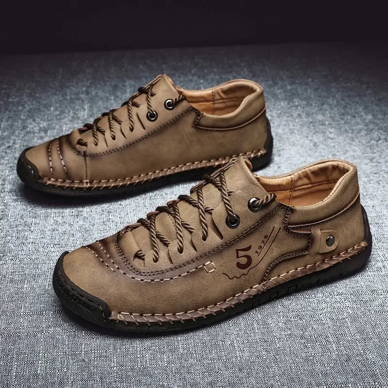 Men's Leather Shoes 2023 New Casual Shoes Fashion Soft Outdoor Comfortable High Quality Classic Ankle Non-slip Flats