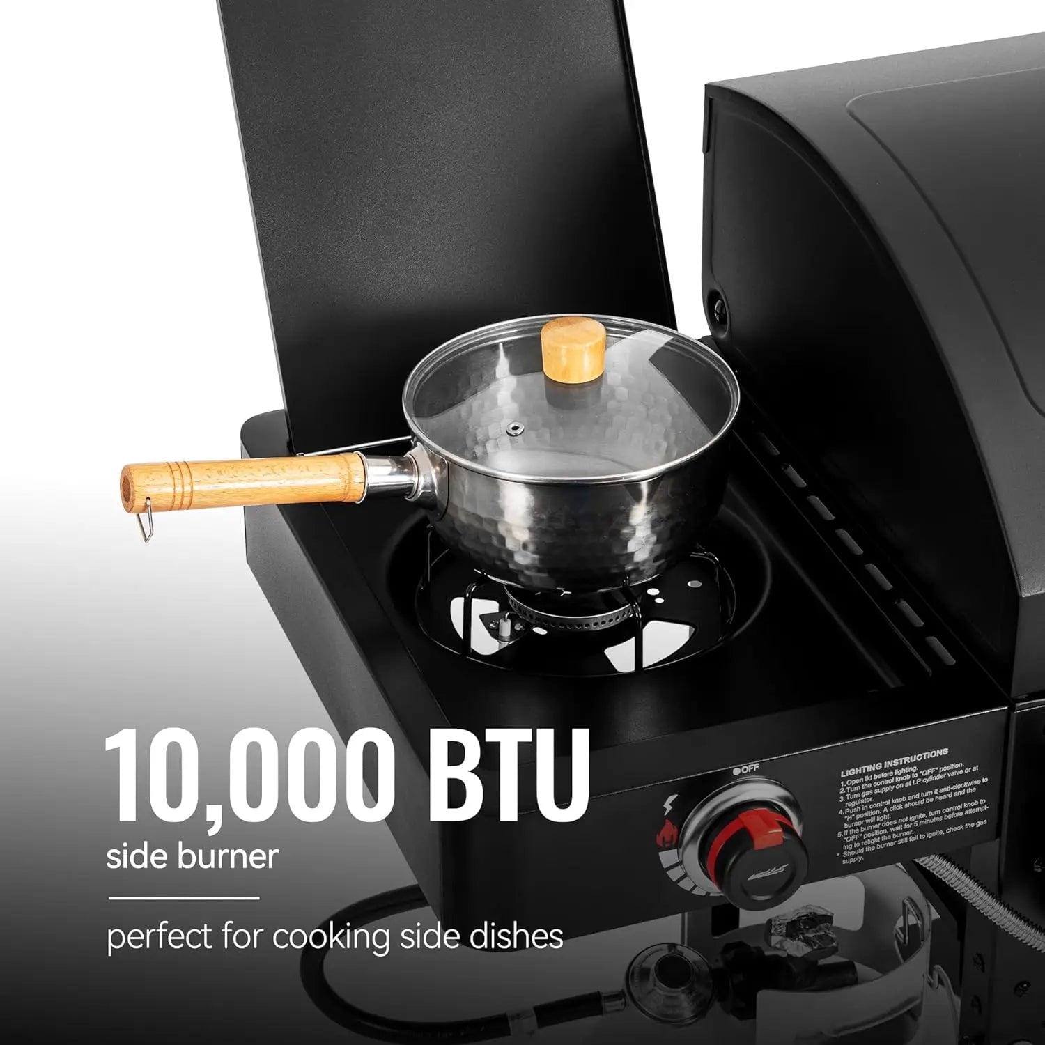 2-Burner Gas and Charcoal Combo Grill with Offset Smoker & Side Burner, 34,000 BTU Dual Fuel Grill, 1020 Sq. In., Customized