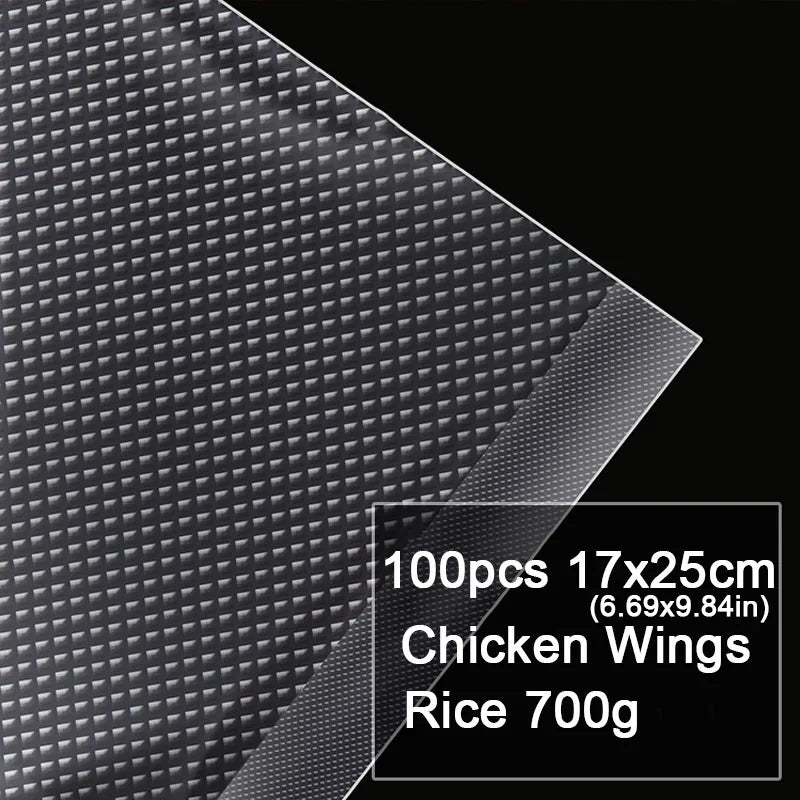 100PCS/LOT vacuum sealer Plastic Storage bag for vacuum sealing machine for pack food saver Packaging Rolls packer seal bags