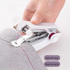 1 Mini Handheld Sewing Machine + 12 Random‑Color Thread Spools, Portable Easy‑Use Manual Sewing Tool for Home