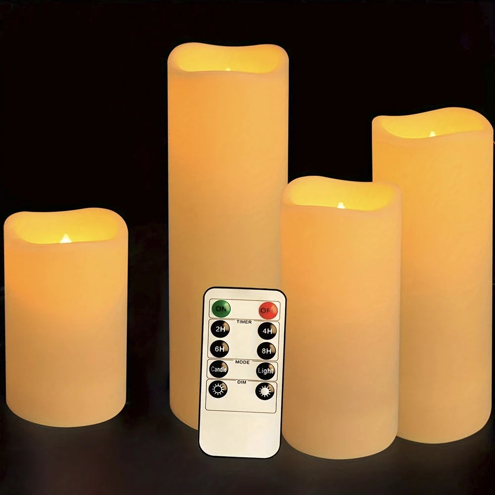 12pcs 4pcs LED Flameless Candles Flickering Light with Remote Control for Festival Wedding Home Party Decor Lighting Christmas