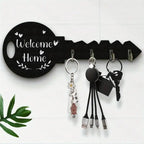 1 Piece Bohemian Style Country Wooden Key Stand With Space-Saving Wall-Mounted Organizer Shelf And Hook - Easy To Install