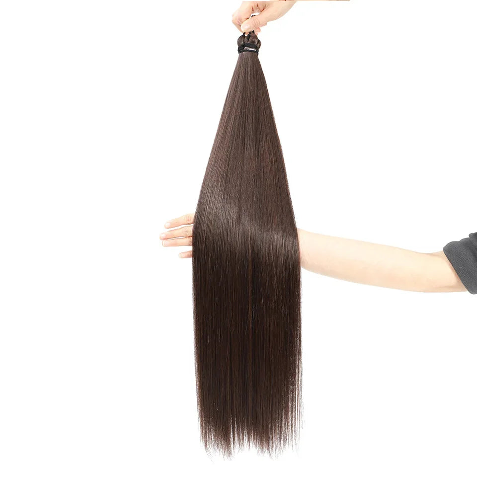 300g 3Pcs/Lot 28Inch Straight Crochet Braids White Blonde 613#Ombre Brown 6# Bio Protein Synthetic Hair Extensions