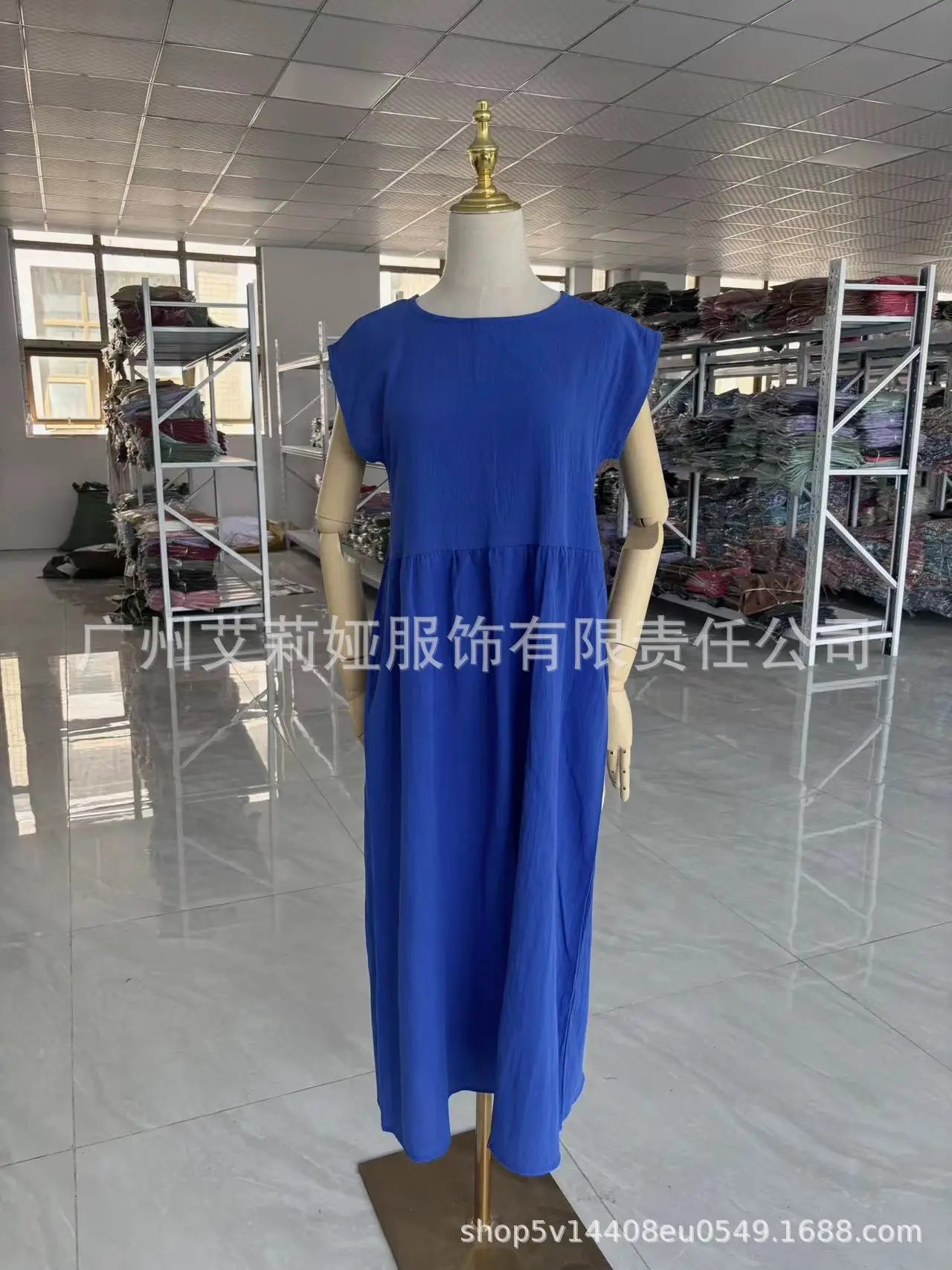Dresses for Women  Cotton Linen Midi Casual  Short Sleeve Loose A-Line Sundress with Pockets  Solid Color Oversized Long Dress