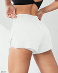 2026 Summer Sports Shorts Gym Training Running High waisted Breathable Pocket Anti glare Fake Two piece Sports Elastic Fitness Y