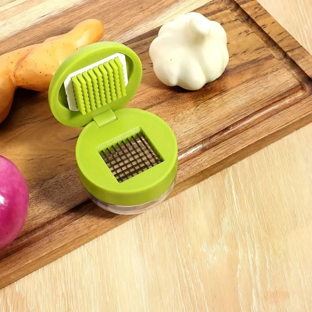 2pcs/1pc Manual Garlic Press And Grinder - Multi-Functional Kitchen Tool, Can Be Used For Chopping,  Suitable For Home, Restaurant, Outdoor And Food Truck Use, Portable Handheld Design, Plastic And Garlic Clove Grinder sh2604
