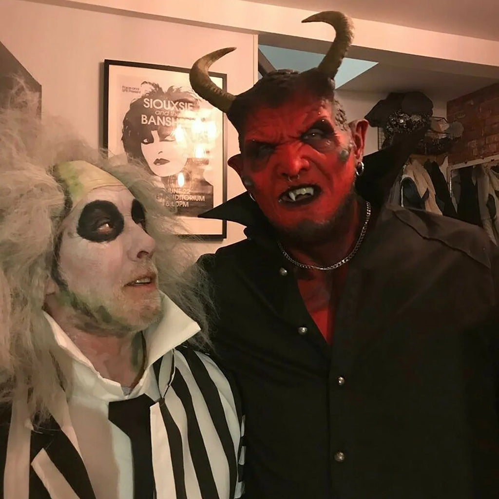 1PCS Halloween Decorations Latex Mask Devil Realistic Prank Present Spooky Spooky Party Supplies Adult Horror Demon Horn 2025