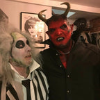 1PCS Halloween Decorations Latex Mask Devil Realistic Prank Present Spooky Spooky Party Supplies Adult Horror Demon Horn 2025