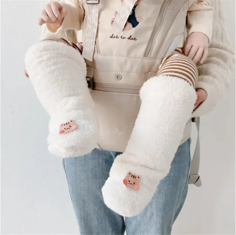 Winter Newborn Baby Long Warm Thicken Socks Baby Foot Warmer Infant Kids Solid Color Floor Socks Children's Sleeping Sock