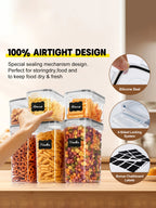 24/48pcs，Sealed food storage containers with LIDS - lunch boxes ideal for organizing and storing grains, rice, pasta, tea, nuts