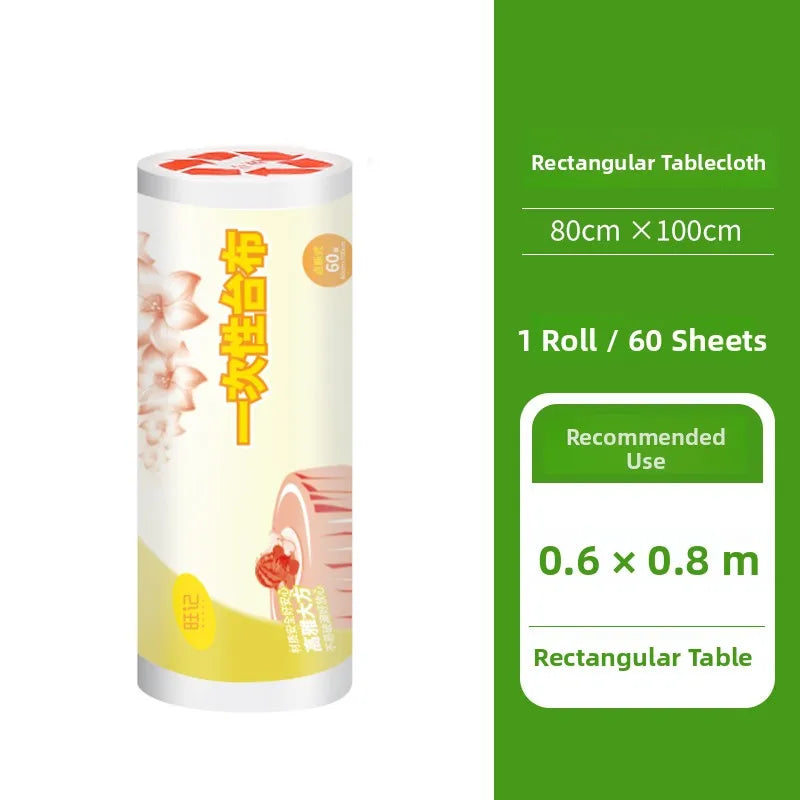 Disposable Plastic Tablecloth Thiened Waterproof Transparent Small Dining Cloth Home Use round Rectangle Square Tablecloth
