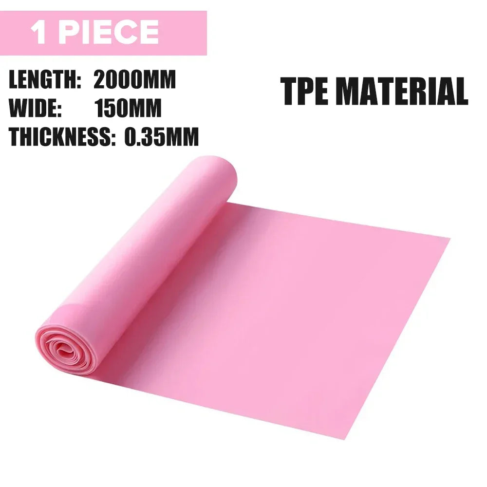 200cm Yoga Pilates Stretch Resistance Band For Gym Fitness Exercise Elastic Rubber Training Band