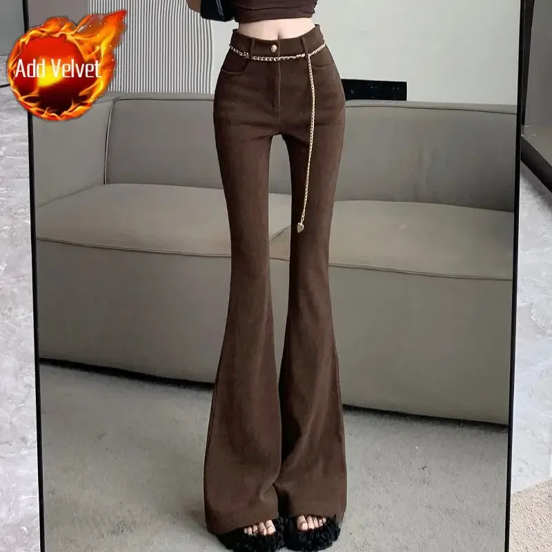 Pants for Women Fluid Woman Trousers High Waist Autumn Winter Trends 2025 Chic and Elegant New In Xxl Vintage G Harajuku Slacks