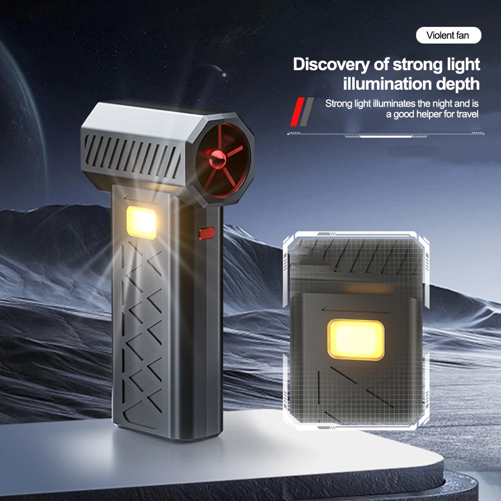 400000RPM Violent Fan Powerful Electric Air Blower Portable Dust Cleaner TypeC Charging 53m/s Brushless 10000mAh Fan