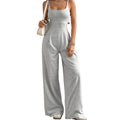 Women's Casual Halter Jumpsuit Spring and Summer Daily Solid Slim-Fit Backless Sleeveless Jumpsuit Lady's Floor-Length Trousers