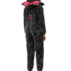 Adult Kids Demogorgon Cosplay Pajamas Onesie Fall Winter Thicken Cannibal Flower Costume Flannel Fabric Pajamas Halloween Suit
