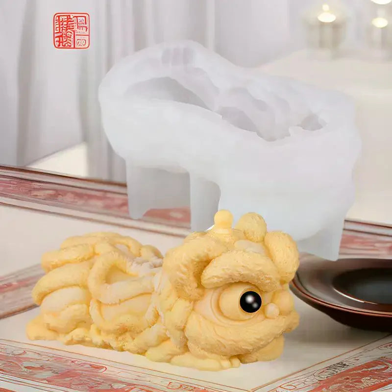 Milk Jelly Silicone Cake Mold 3D Pudding Lion Dance Pig Silicone Mould Home Baking Dessert Decoration Accessories
