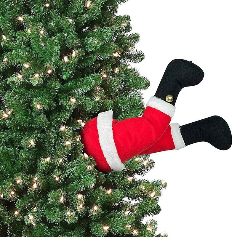 1× Christmas Tree Decoration Santa Claus Elf Legs Christmas Decoration Home Hanging Decoration Door Decoration Christmas Pendant