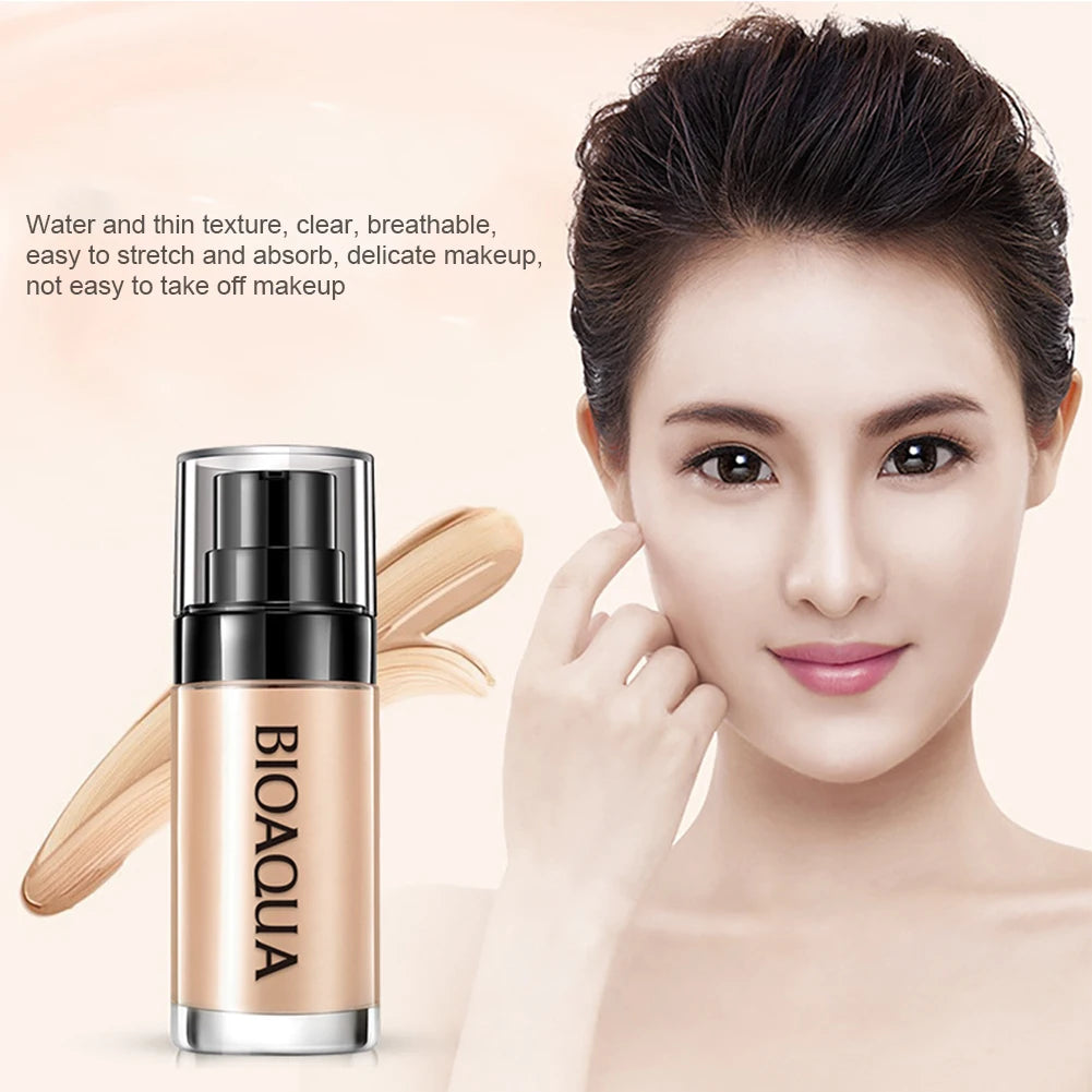 30ml Matte Liquid Foundation Waterproof Long Wear Full Cover Acne Spot Natural Face Base Makeup Matte Concealer Cosmetic 3 Color