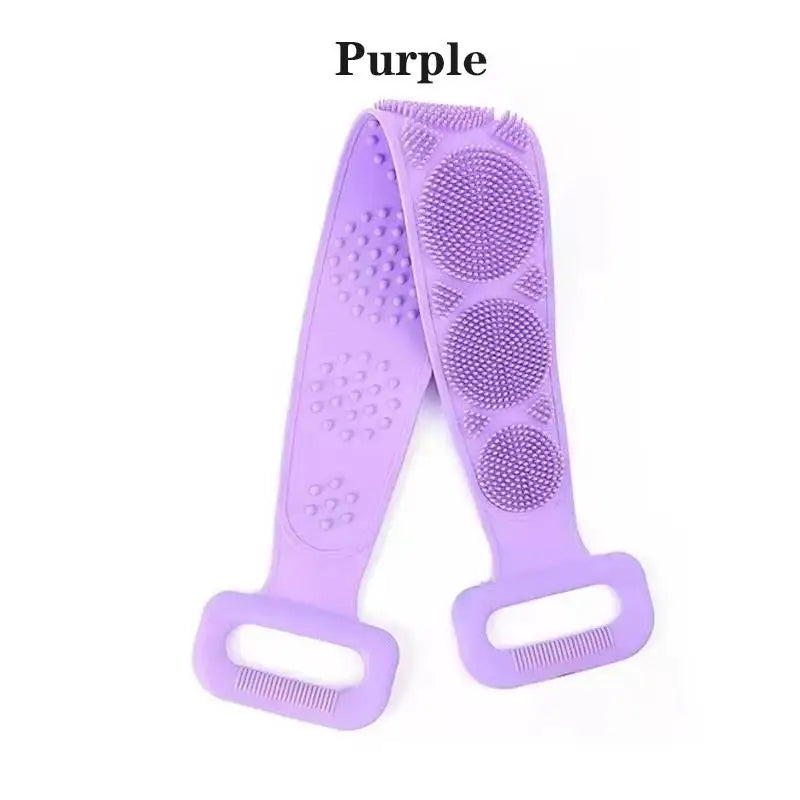 Body Silicone Back Brushes Bath Towels Scrubber Rubbing Sponge Peeling Massage Shower Belt Extended Skin Clean Removal Brushes