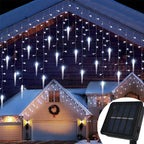 LED Solar   Icicle Curtain String Lights Droop Outdoor Garden Wedding Light New Year Droop 0.5M 0.6M 0.7M Christmas Decoration