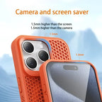 Cooling Heat Dissipation Phone Case For iPhone 17 16 15 14 13 12 11 Pro Max Plus Breathable Hard Back Magnetic Cover For Magsafe