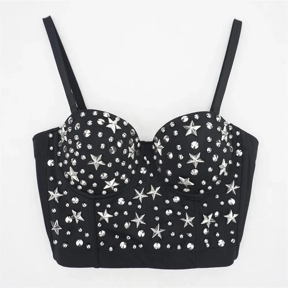 Y2k Tops Fashion Clothes Tank Casual Vintage Corset Summer Sexy Party Club Stage Show Streetwear Tees Camis Women Clothing