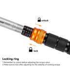 Waxtron 1/4'' Drive Torque Wrench 15PCS 20-240 IN.LB Accuracy ±3% Professional Torque Wrench For Bicycle Motorcycle Hand Tools