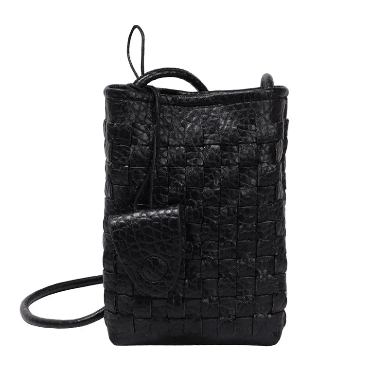 Women's Bag PU designer luxury bags woman 2026 Shoulder bags Fashion niche woven minimalist crossbody bag Wallet