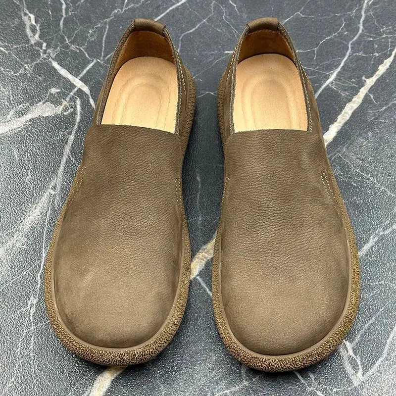Men's shoes 2025 Autumn New Men's Retro Low-Top Big-Toe Casual Leather Shoes