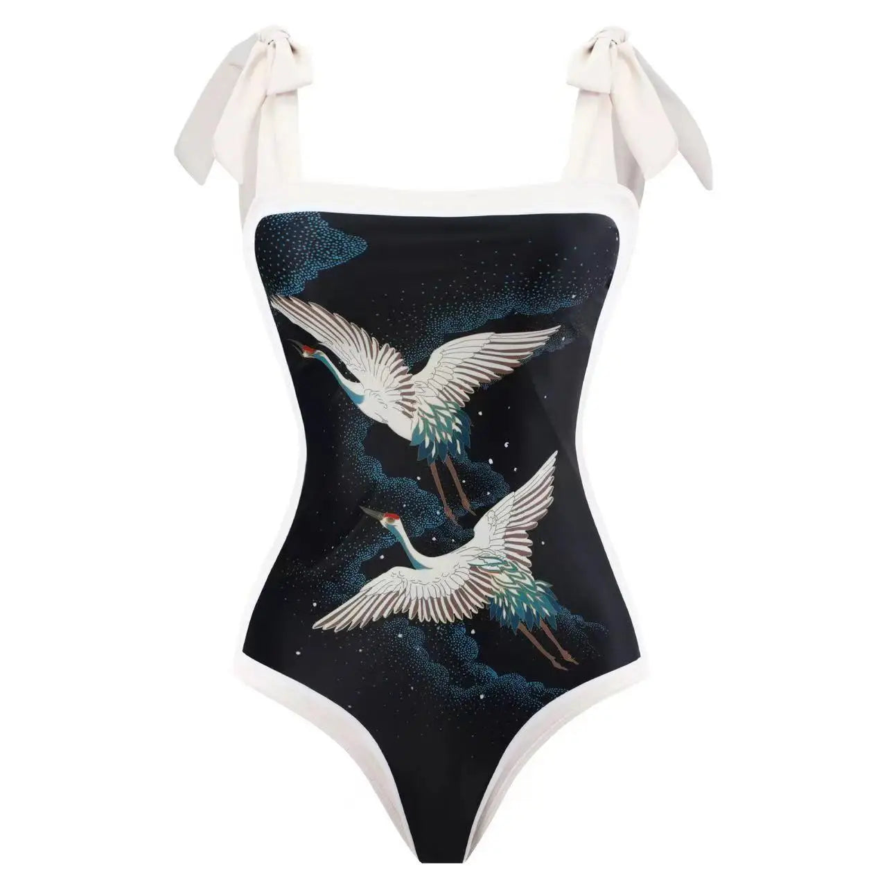 Sexy Slimming One-Piece Swimsuit Women's Beach Dress Set Fashionable Thermal Spa Swimming Bikini Full Coverage Fixed Chest Pad