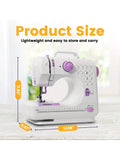 505A Sewing Machine 12 Stitch Patterns 2-Speed Control Built-in LED Light with Foot Pedal for Home DIY Beginners Crafts
