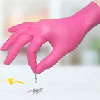 Fuchsia Nitrile Disposable Gloves 20/100PCS 3-mil Powder & Latex Free Household Cleaning Gloves for Cooking Kitchen Esthetician
