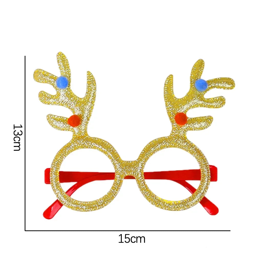 Christmas Glasses Santa Claus Xmas Tree Snowman Plastic Glasses Kid Gift Xmas Party Supplies Photo Props Christmas Decoration