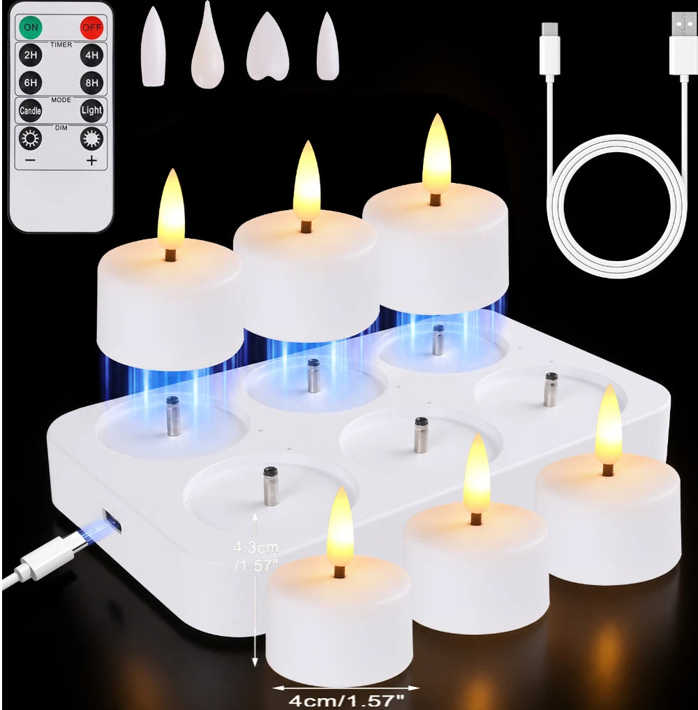 LED Candles 24/12 Pack Flameless Flickering Tea Light Warm White Candle for Party Wedding Birthday Christmas Gifts Home Decor