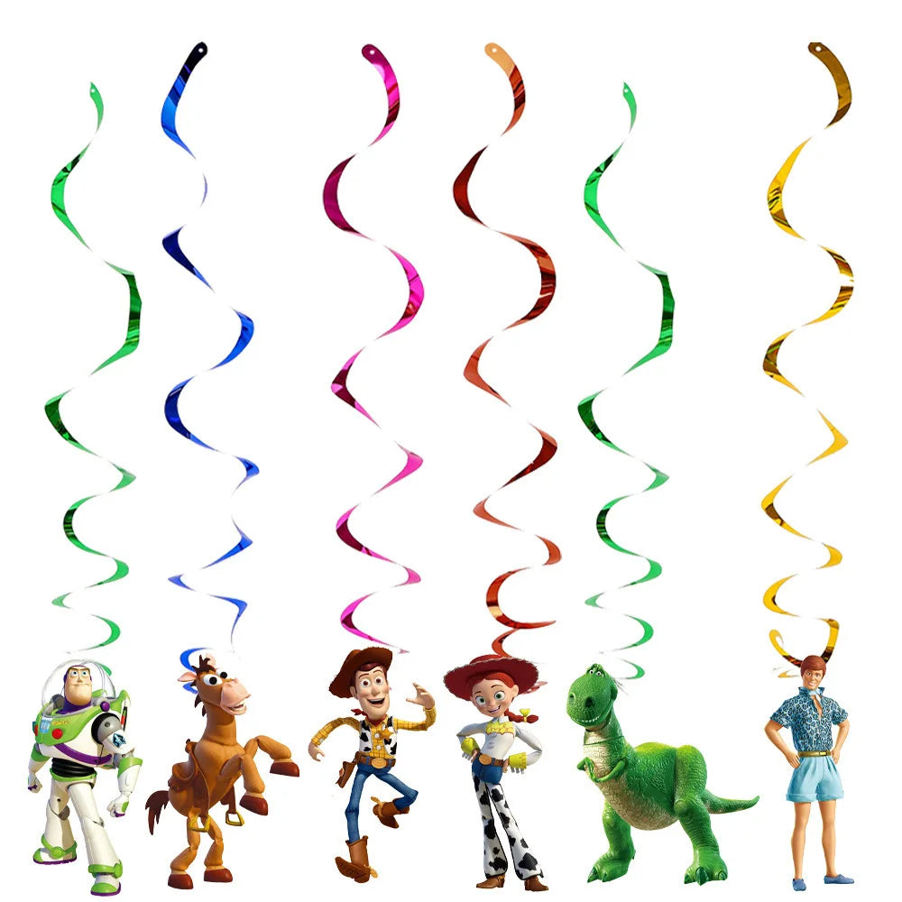 Toy Story Party Decoration Tableware Paper Plates Party Favors Gift Tablecloth BirthdayParty Supplies Toys Stamp Bracelet