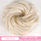 OLACA Synthetic Hair Bun Bands Blonde Black Messy Curly Chignon Donut Updo Scrunchies Fake Hair Pieces For Women Hair Extensions
